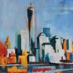 New-York-skyline-huile-sur-toile-30x30