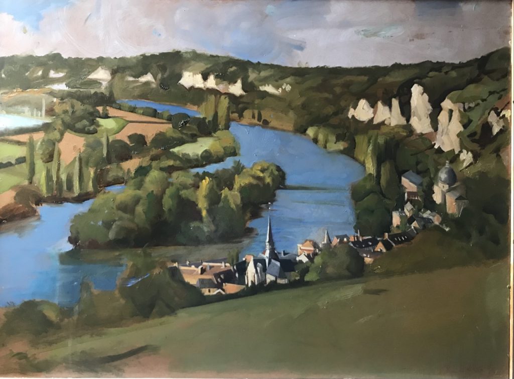 L'eau souple et tjs close.. Les ANdelys 5 huile/toile, 100/81