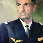 Jacques VALLOIS 1907 - 1990 Pilote et Général de l'armée de l'air Huile/toile 55x46