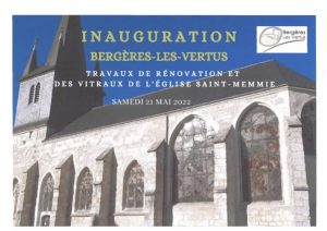 Sam21mai Inauguration des VITRAUX de St Memmie de Bergères-les-Vertus