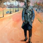 Héros, entre Bonnot et grande guerre huile sur toile 90x90