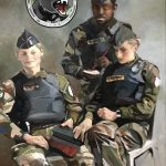 Élèves gendarmes à Montluçon, préparer la mission huile/toile 100/80