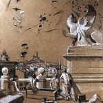 Le ciel est noir, août 1944, Marseille pastel&fusain s/bois 80/61