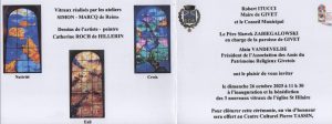 Invitation à l’inauguration des 3 nouveaux Vitraux de l’église St Hilaire de Givet 2