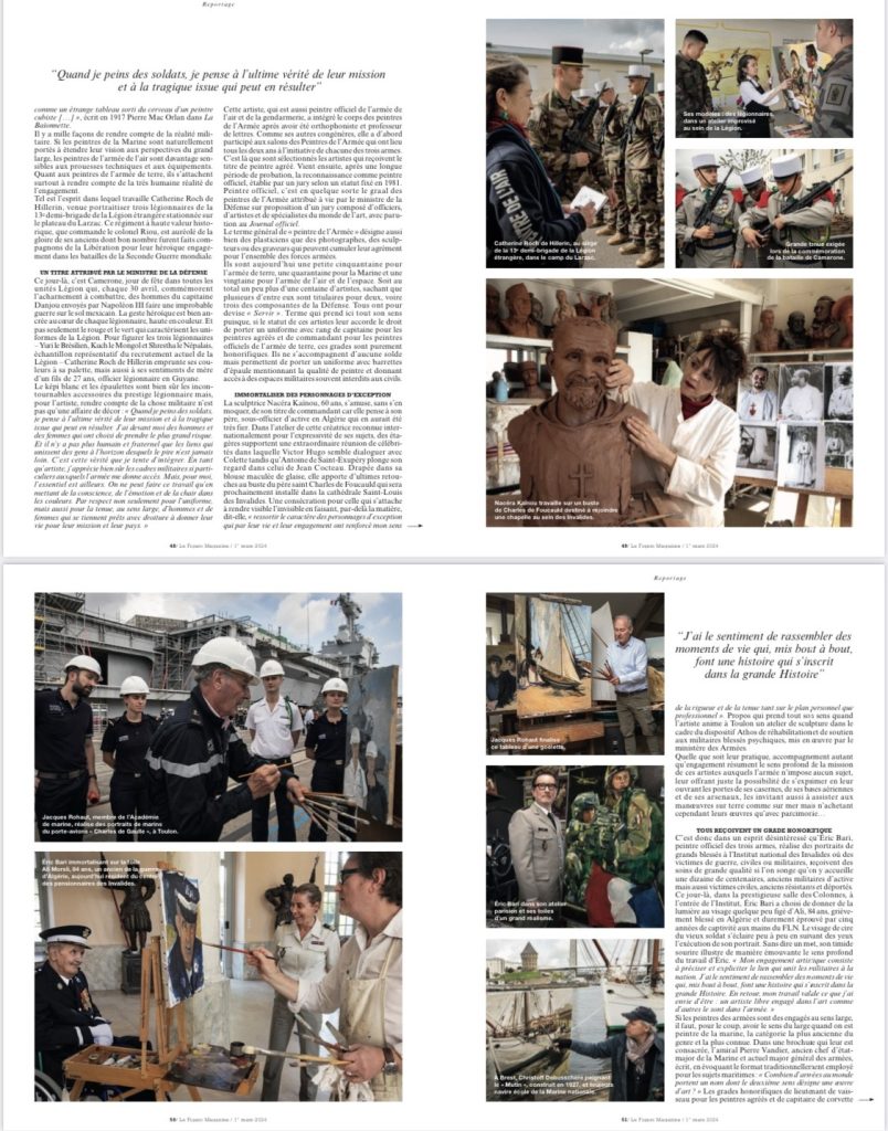 Figaro Magazine 1er mars 2024 « Au service des Arts et des Armées"