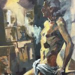 « Il posa son regard sur lui » huile s/toile 40/40