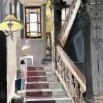 Villeray L’escalier huile sur toile 73:54 20P